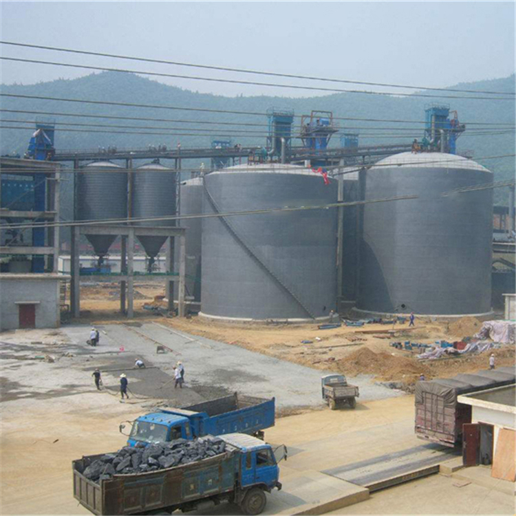 咸宁水泥钢板仓2座3000吨青岛项目进入施工